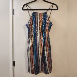 Altar'd State Striped Sequin Dress